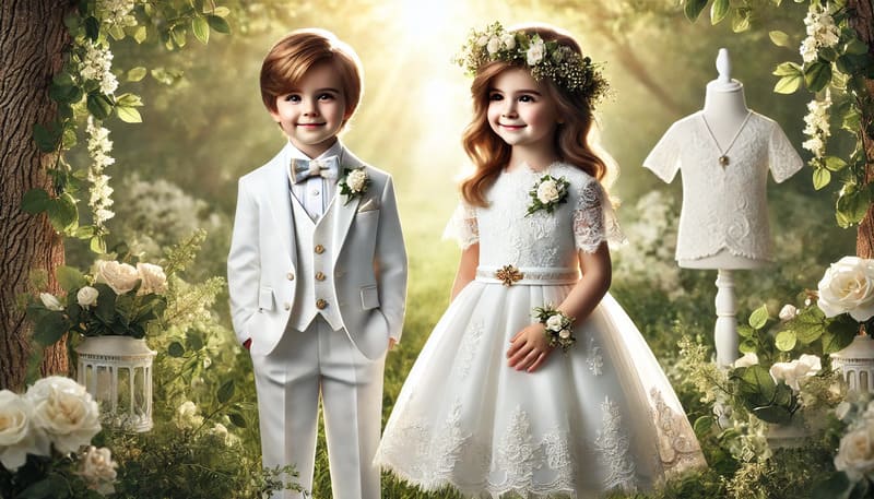 ejemplo vestidos complementos primera comunion Anima'ns Animación infantil para eventos, bodas, comuniones...