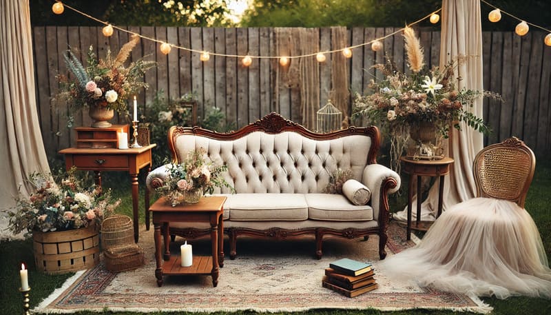 photocall vintage sofa Anima'ns Animación infantil para eventos, bodas, comuniones...