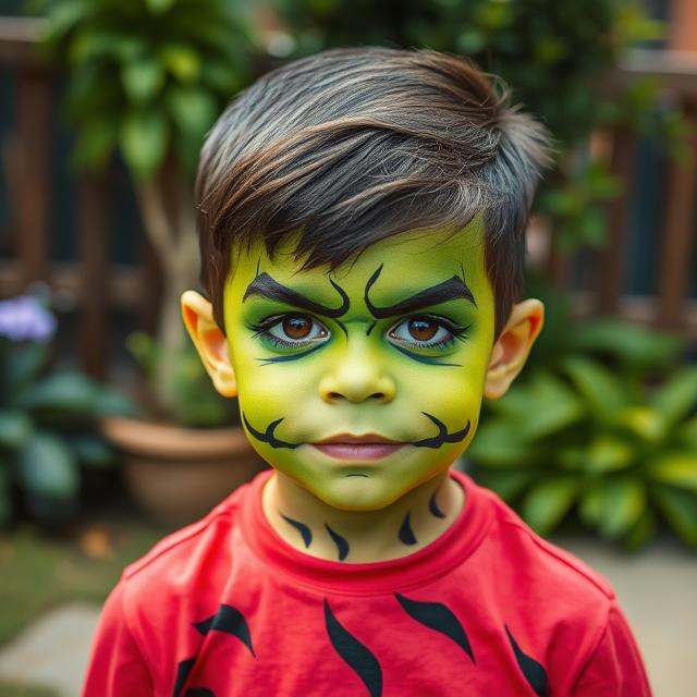 pintacaras hulk maquillaje Anima'ns Animación infantil para eventos, bodas, comuniones...